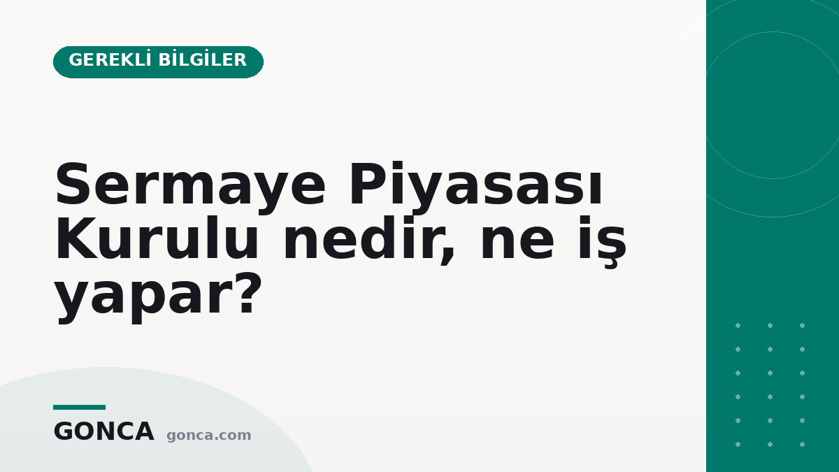 Sermaye Piyasası Kurulu nedir, ne iş yapar?