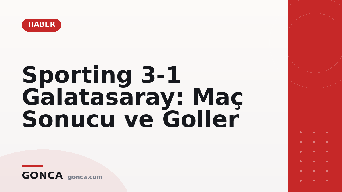 Sporting 3-1 Galatasaray: Maç Sonucu ve Goller