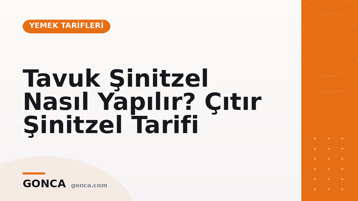 Tavuk Şinitzel Nasıl Yapılır? Çıtır Şinitzel Tarifi