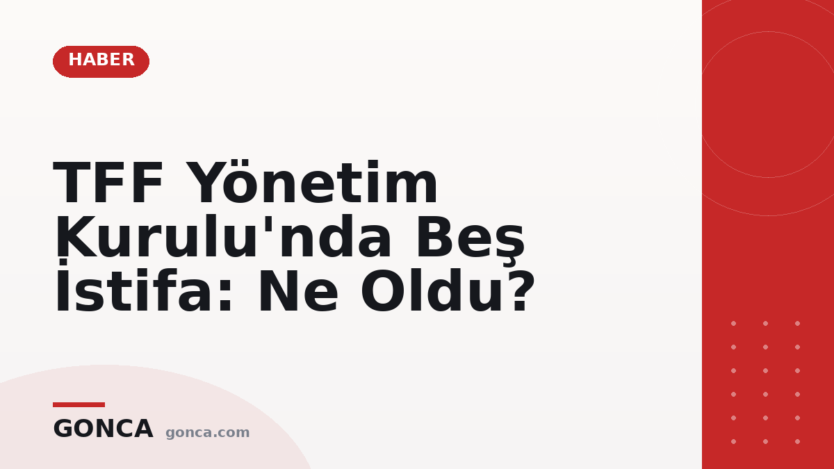 TFF Yönetim Kurulu'nda Beş İstifa: Ne Oldu?
