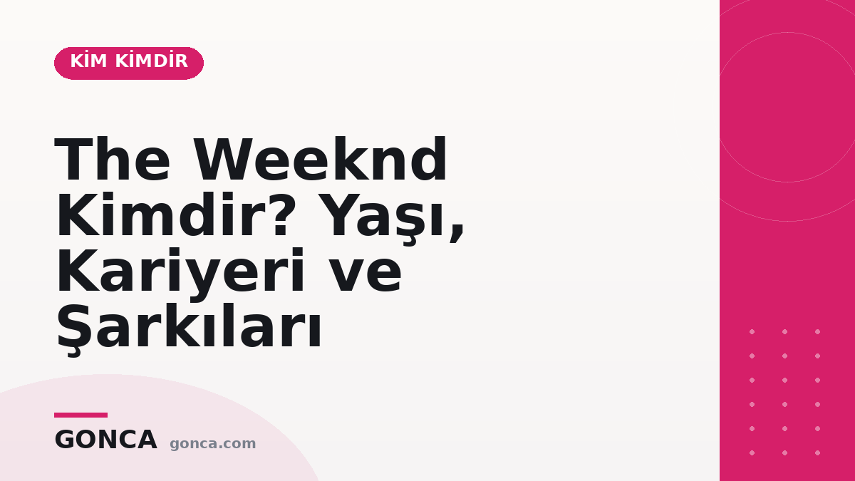 The Weeknd Kimdir? Yaşı, Kariyeri ve Şarkıları