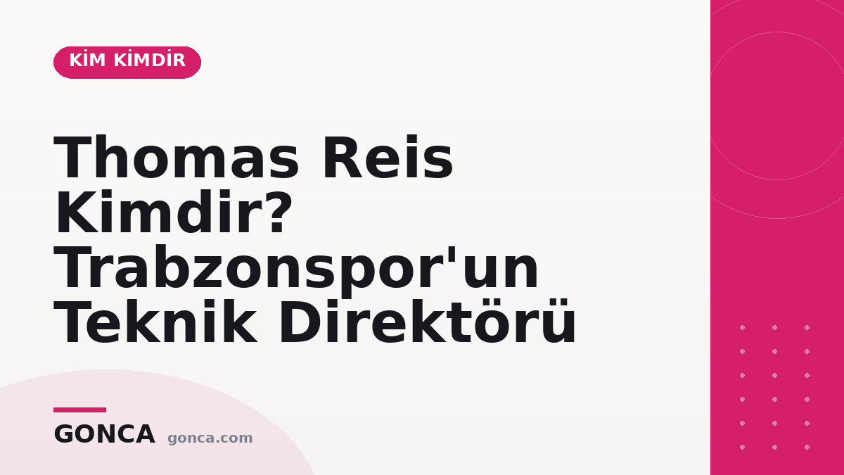 Thomas Reis Kimdir? Trabzonspor'un Teknik Direktörü