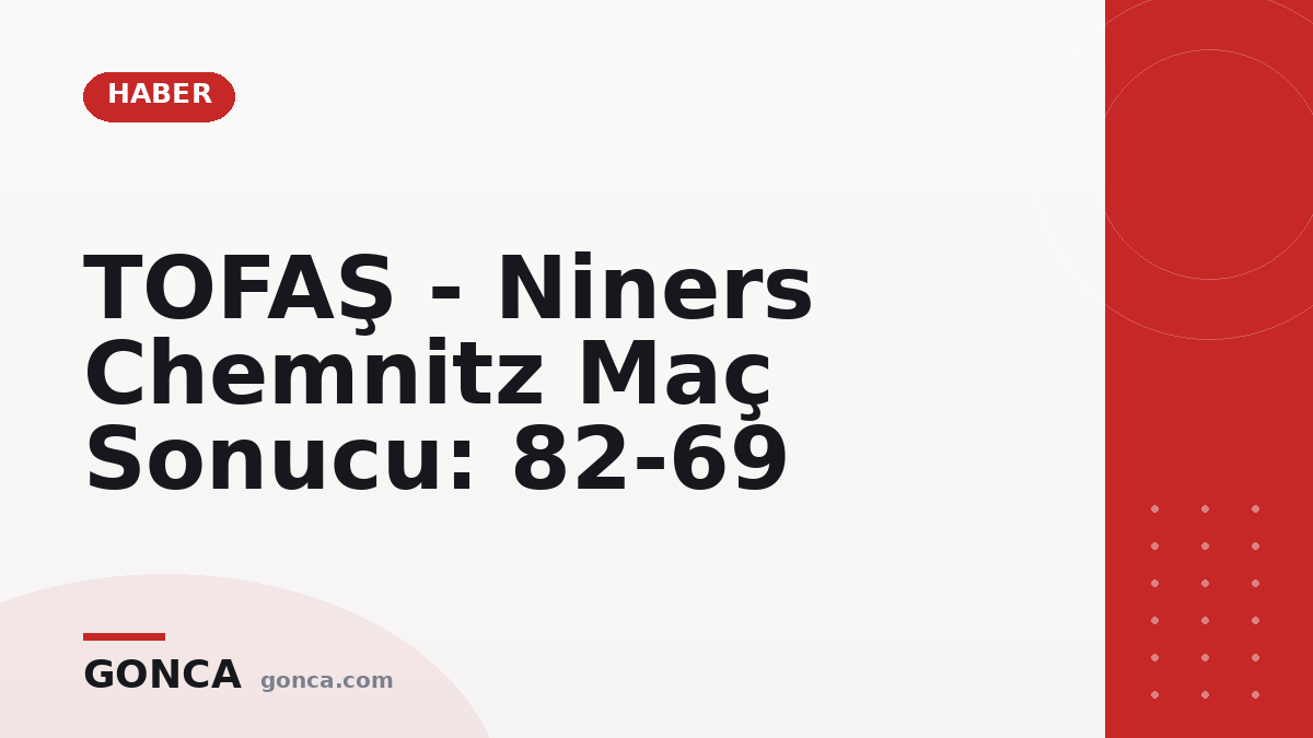 TOFAŞ - Niners Chemnitz Maç Sonucu: 82-69