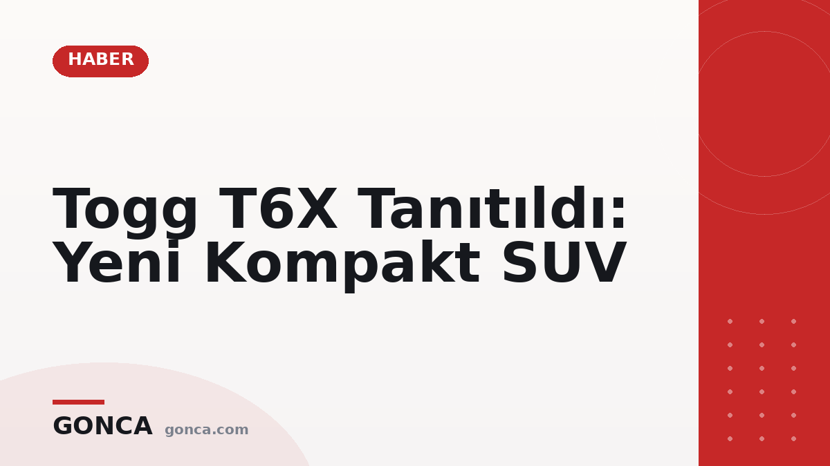 Togg T6X Tanıtıldı: Yeni Kompakt SUV