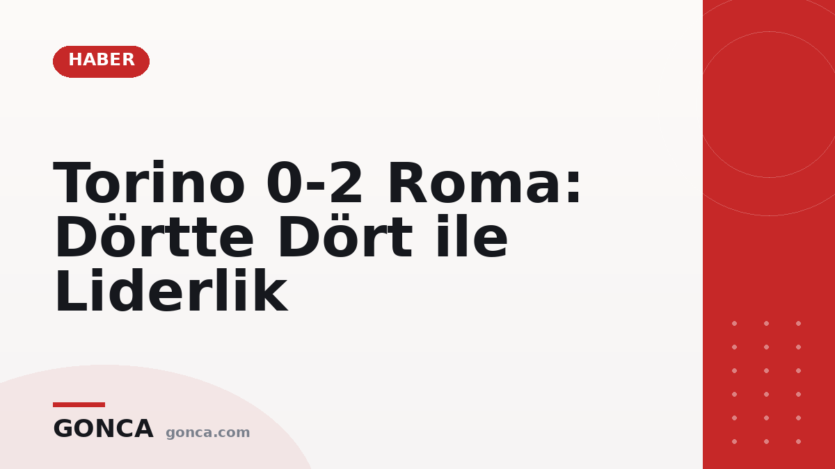 Torino 0-2 Roma: Dörtte Dört ile Liderlik