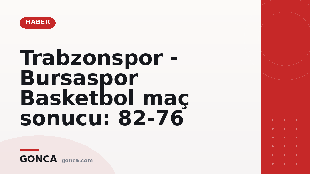 Trabzonspor - Bursaspor Basketbol maç sonucu: 82-76