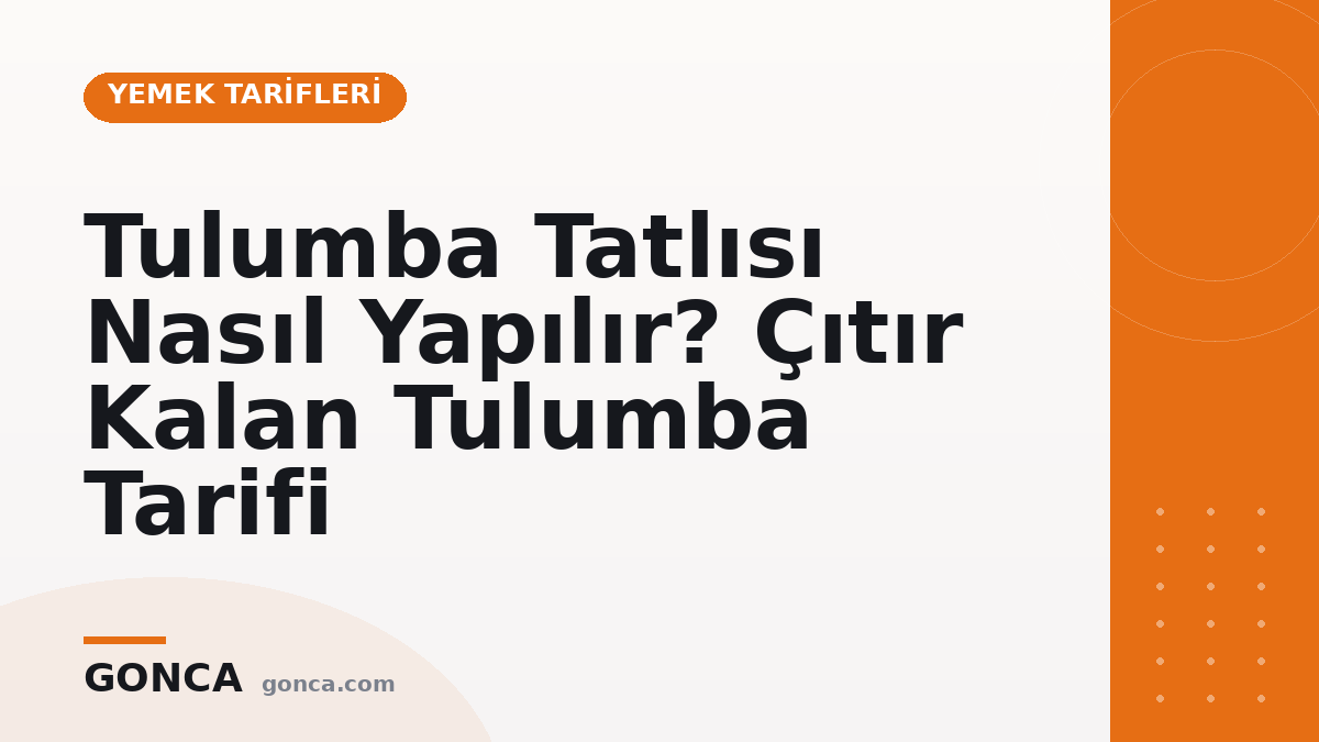 Tulumba Tatlısı Nasıl Yapılır? Çıtır Kalan Tulumba Tarifi