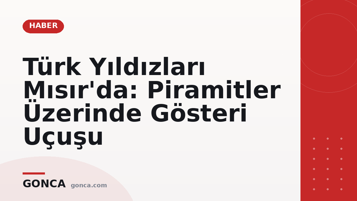 Türk Yıldızları Mısır'da: Piramitler Üzerinde Gösteri Uçuşu