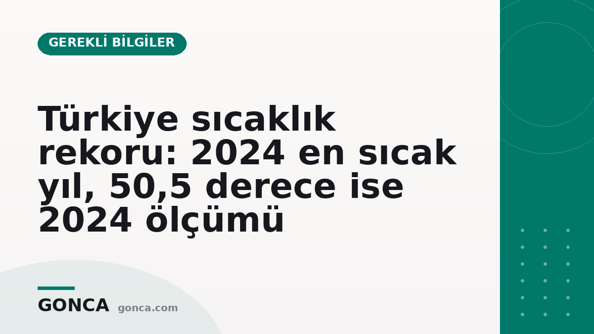 Türkiye sıcaklık rekoru: 2024 en sıcak yıl, 50,5 derece ise 2024 ölçümü
