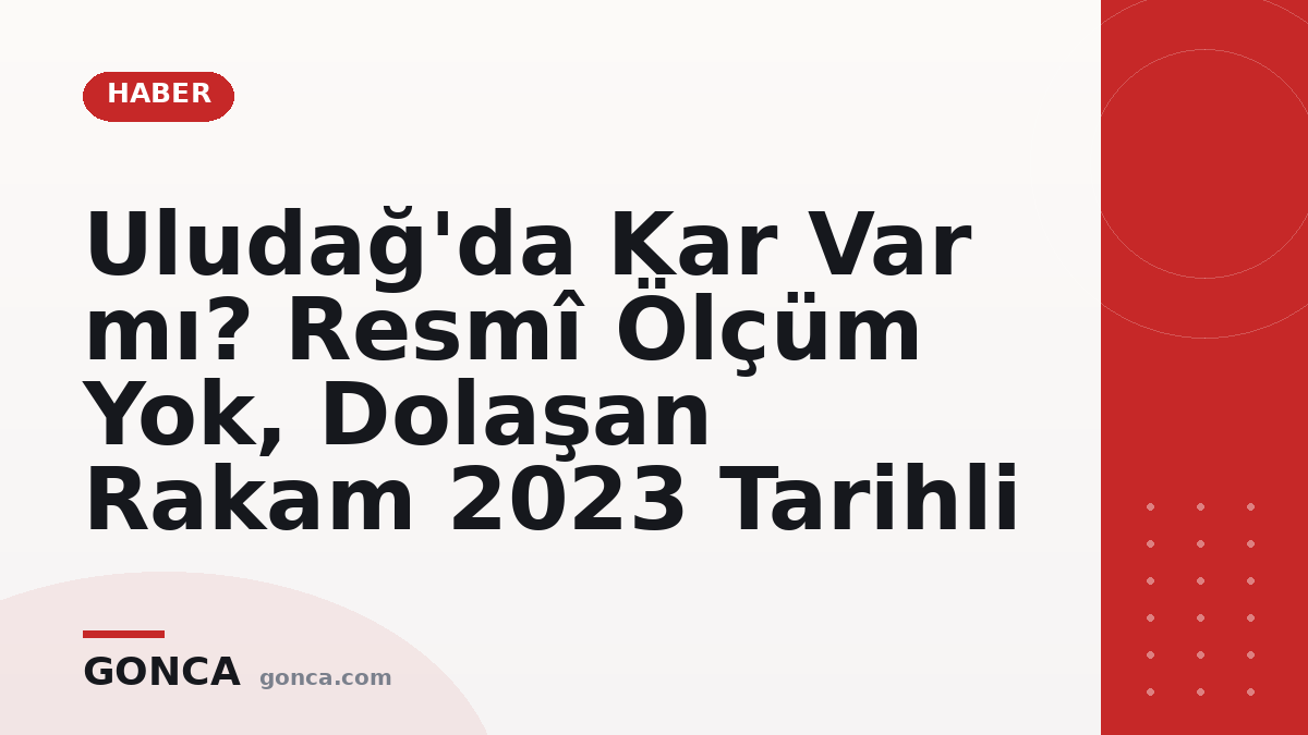 Uludağ'da Kar Var mı? Resmî Ölçüm Yok, Dolaşan Rakam 2023 Tarihli
