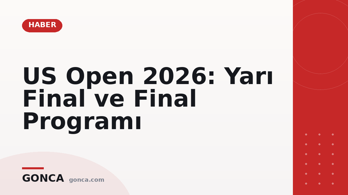 US Open 2026: Yarı Final ve Final Programı