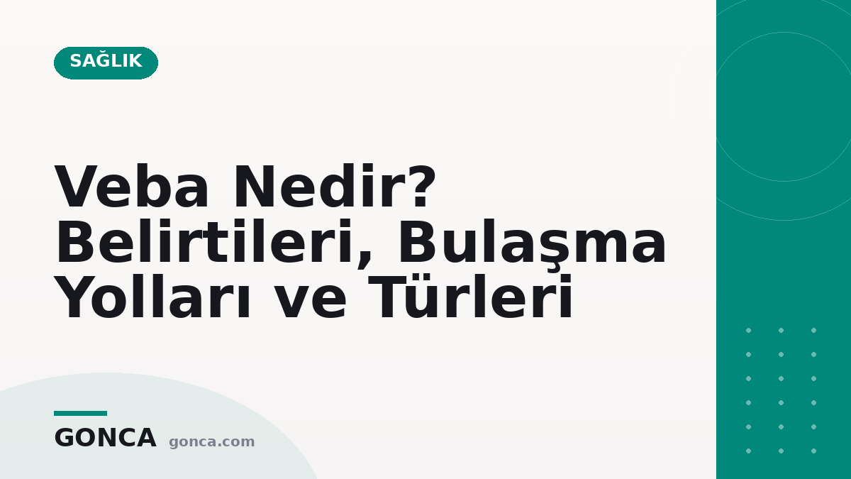 Veba Nedir? Belirtileri, Bulaşma Yolları ve Türleri