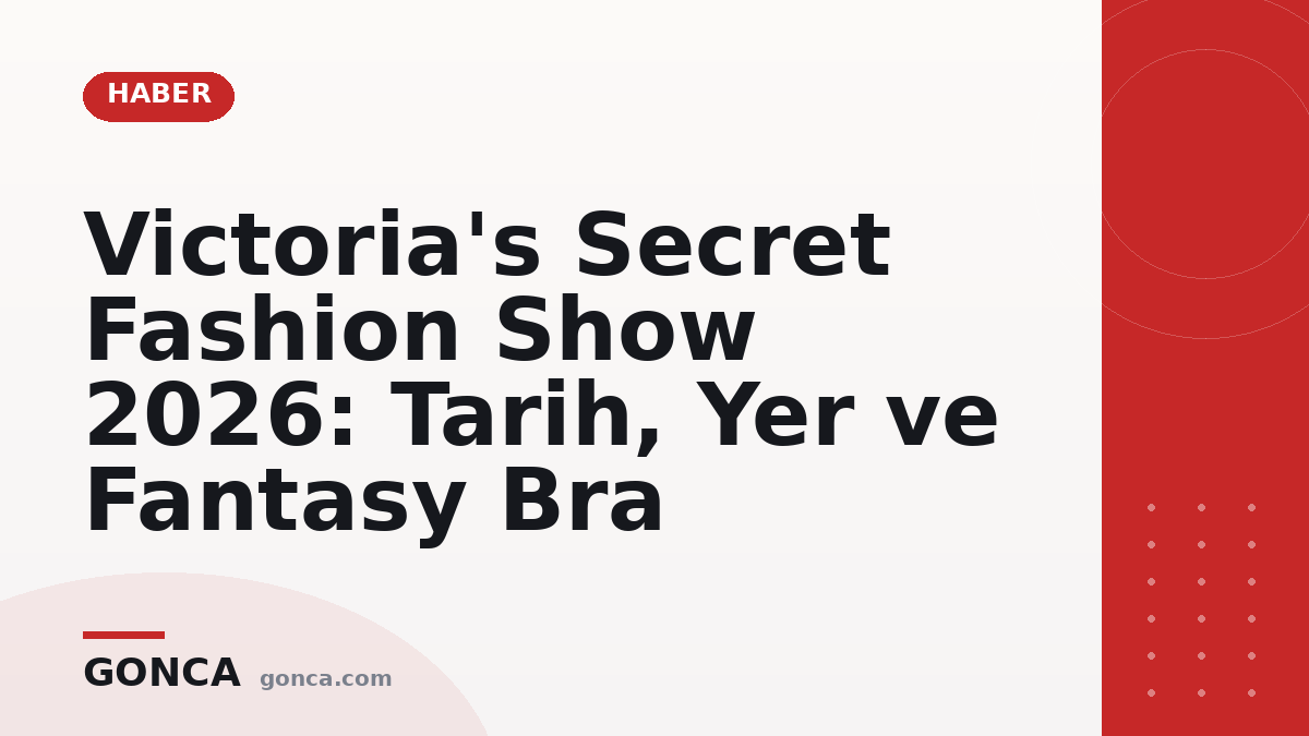Victoria's Secret Fashion Show 2026: Tarih, Yer ve Fantasy Bra