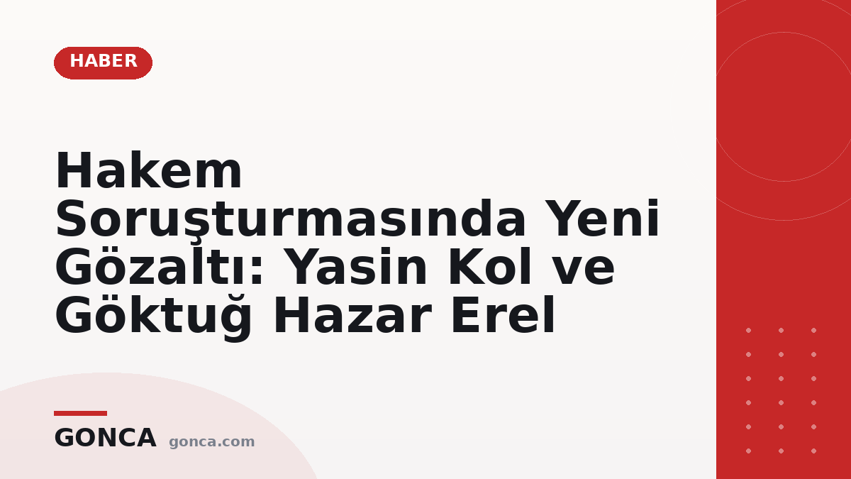 Hakem Soruşturmasında Yeni Gözaltı: Yasin Kol ve Göktuğ Hazar Erel