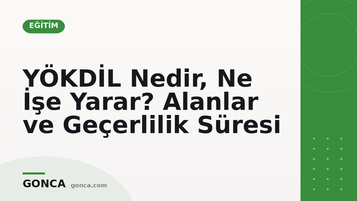 YÖKDİL Nedir, Ne İşe Yarar? Alanlar ve Geçerlilik Süresi