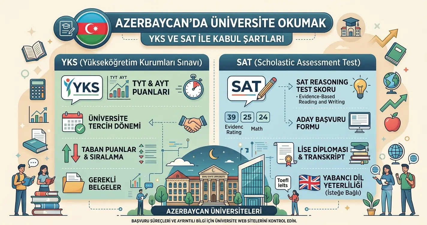 Azerbaycan’da Üniversite Okumak: YKS ve SAT ile Kabul Şartları (2026 Rehberi)